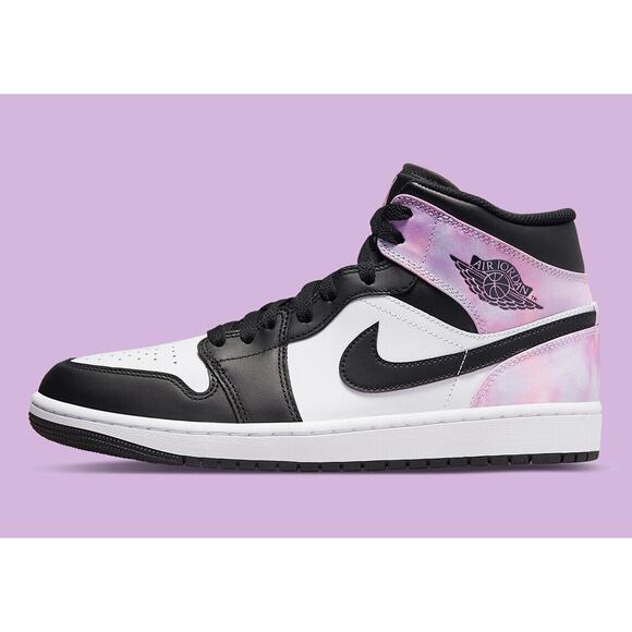 Nike Air Jordan 1 Mid GS Tie Dye Coral White DM6216 001 - SIZE 6Y / 7.5 WOMENS